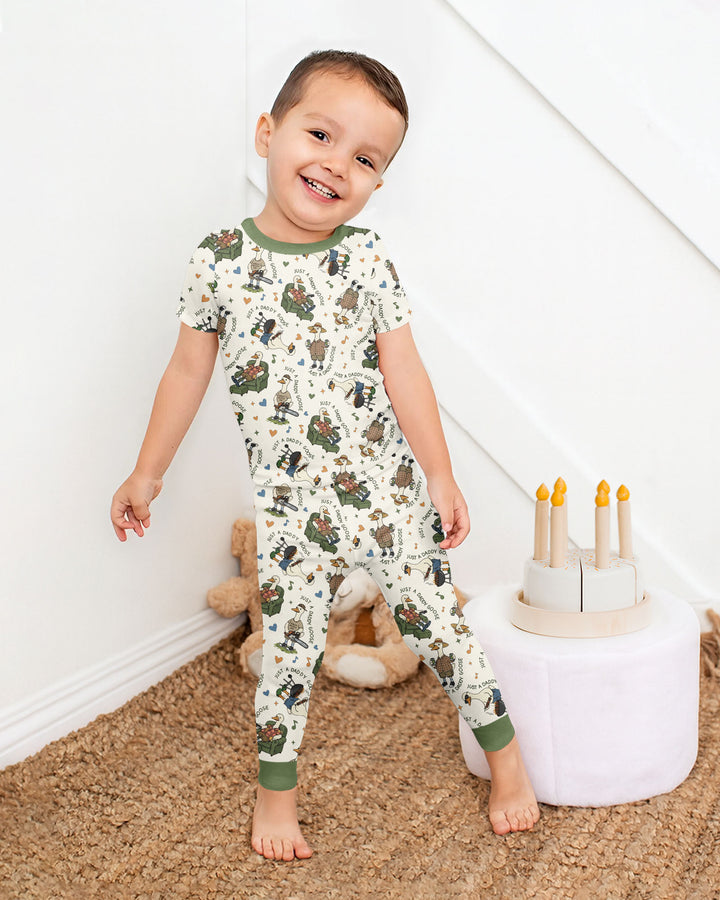 Just A Daddy Goose Family Matching Bamboo Two Piece Short Sleeve Pajama Set