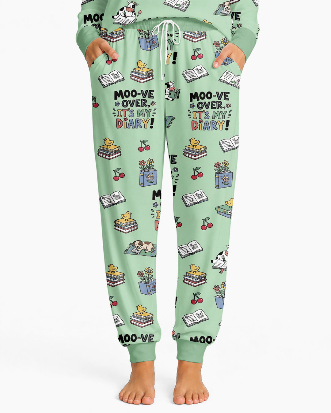 Moove Over Its My Diary Bamboo Women Pajama Set