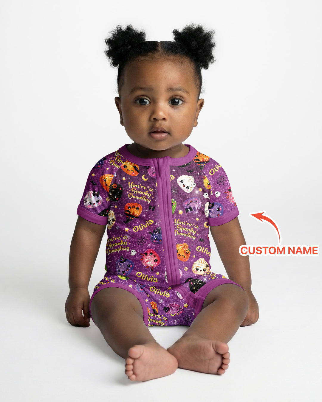 Custom Name You're A Spooky Dumpling Bamboo Shorty Zippy
