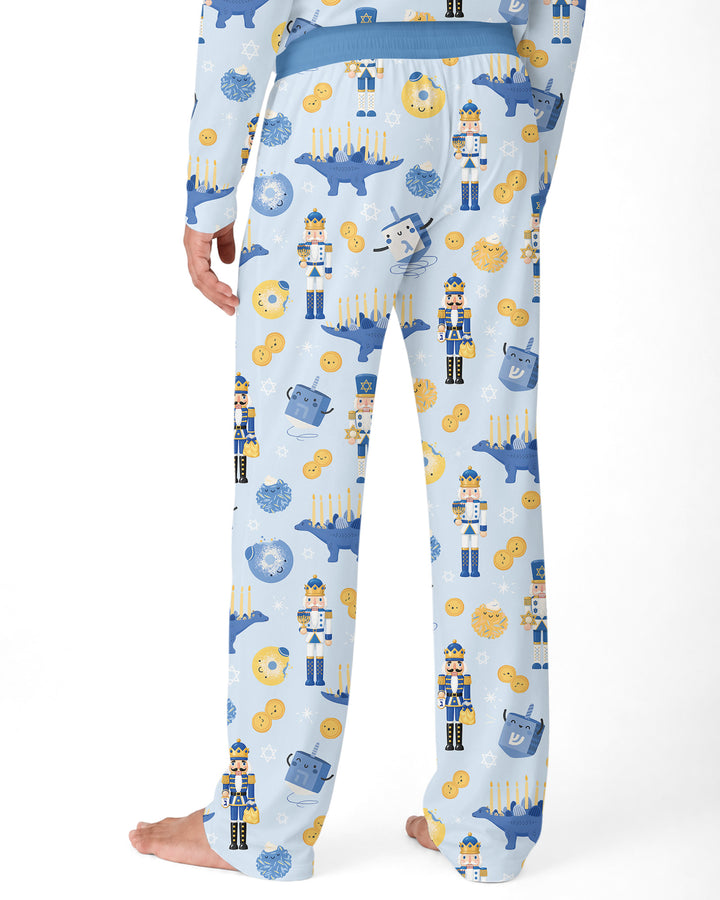 Hanukkah Nutcracker King Family Matching Bamboo Men's Pajama Set