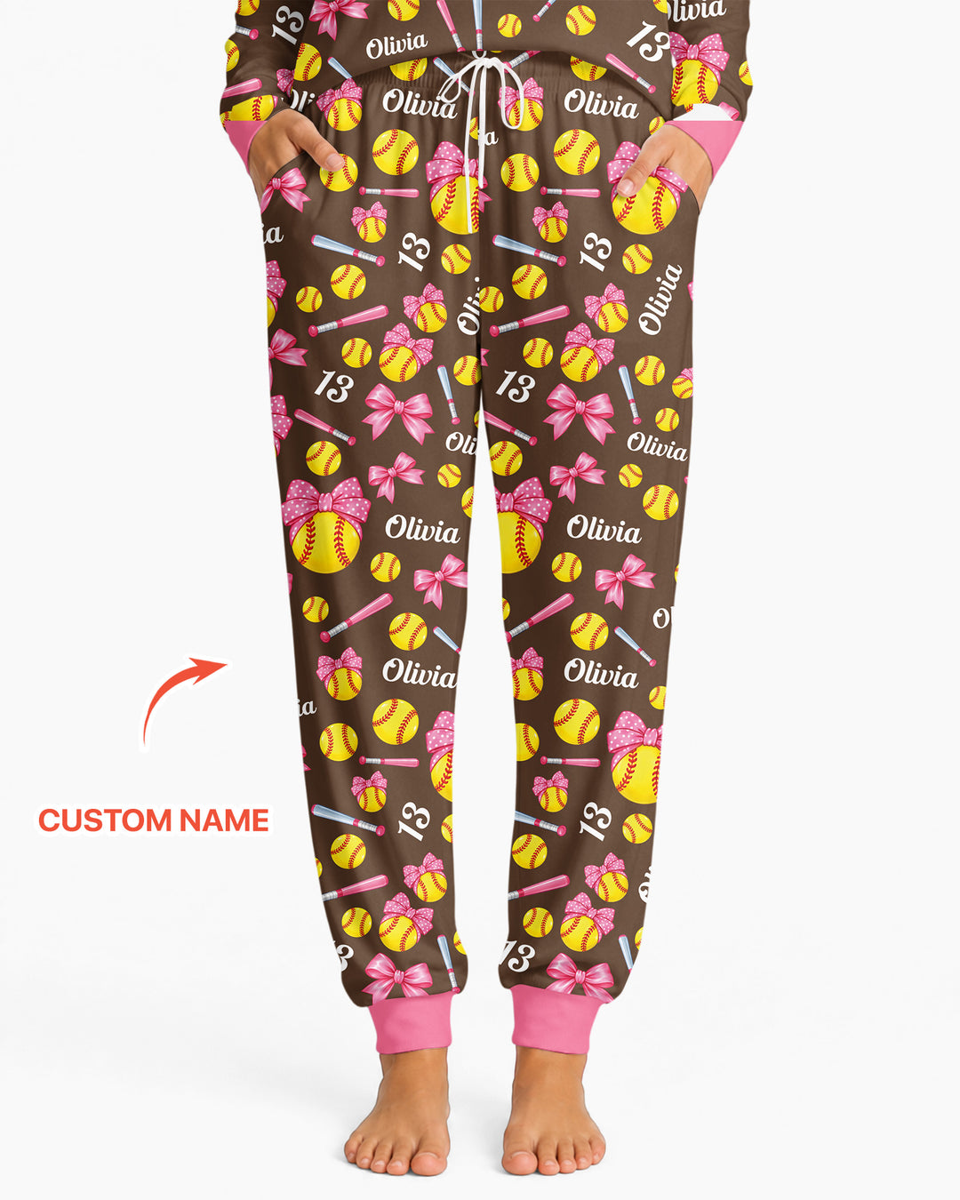 Little Softball Star Bamboo Women Pajama Set