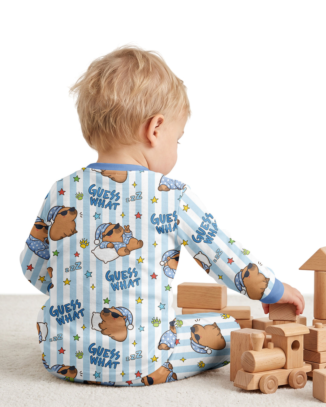 Sleepy Capybara Bamboo Two Piece Long Sleeve Pajama Set