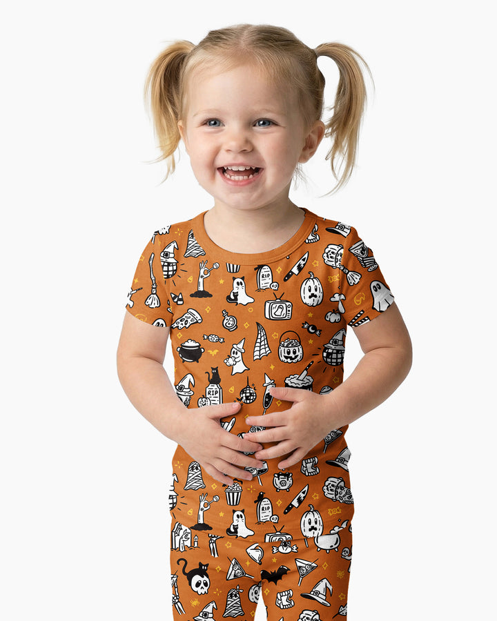 Template Bamboo Two Piece Short Sleeve Shorts Pyjamas Set