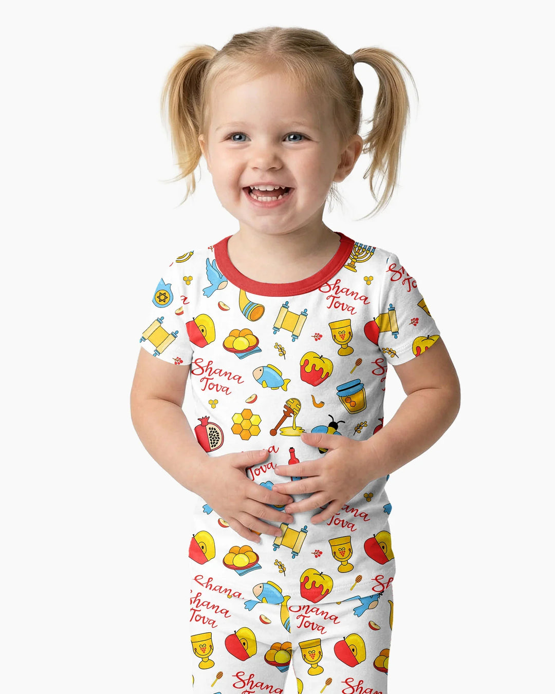 Shanah Tovah U'Metukah Bamboo Two Piece Short Sleeve Pajama Set