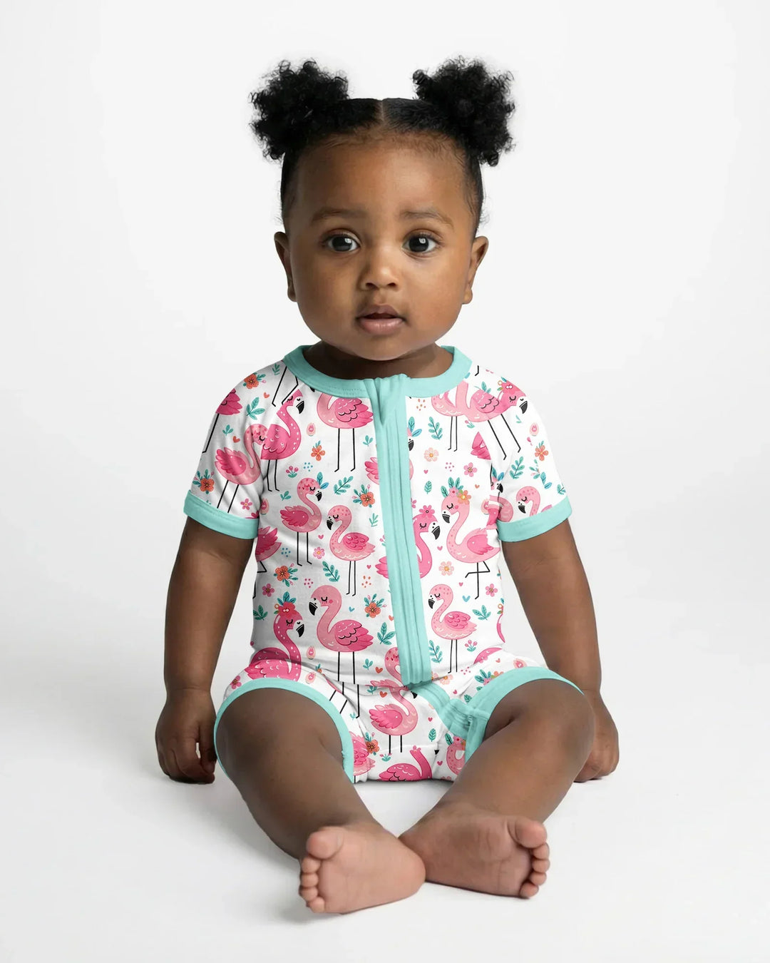 Hello Flamingo Bamboo Shorty Zippy