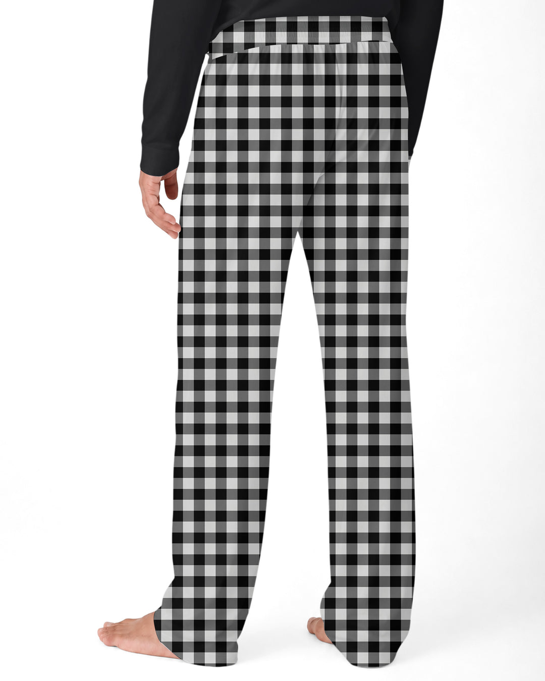Custom Name Santa's Favorite Buffalo Plaid Bamboo Men's Pajama Set