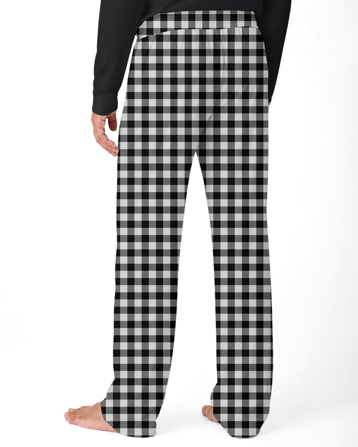 Custom Name Santa's Favorite Buffalo Plaid Bamboo Men's Pajama Set