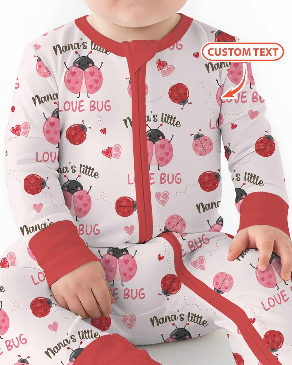 Personalized Grandma's Little Love Bug Bamboo Convertible Zippy