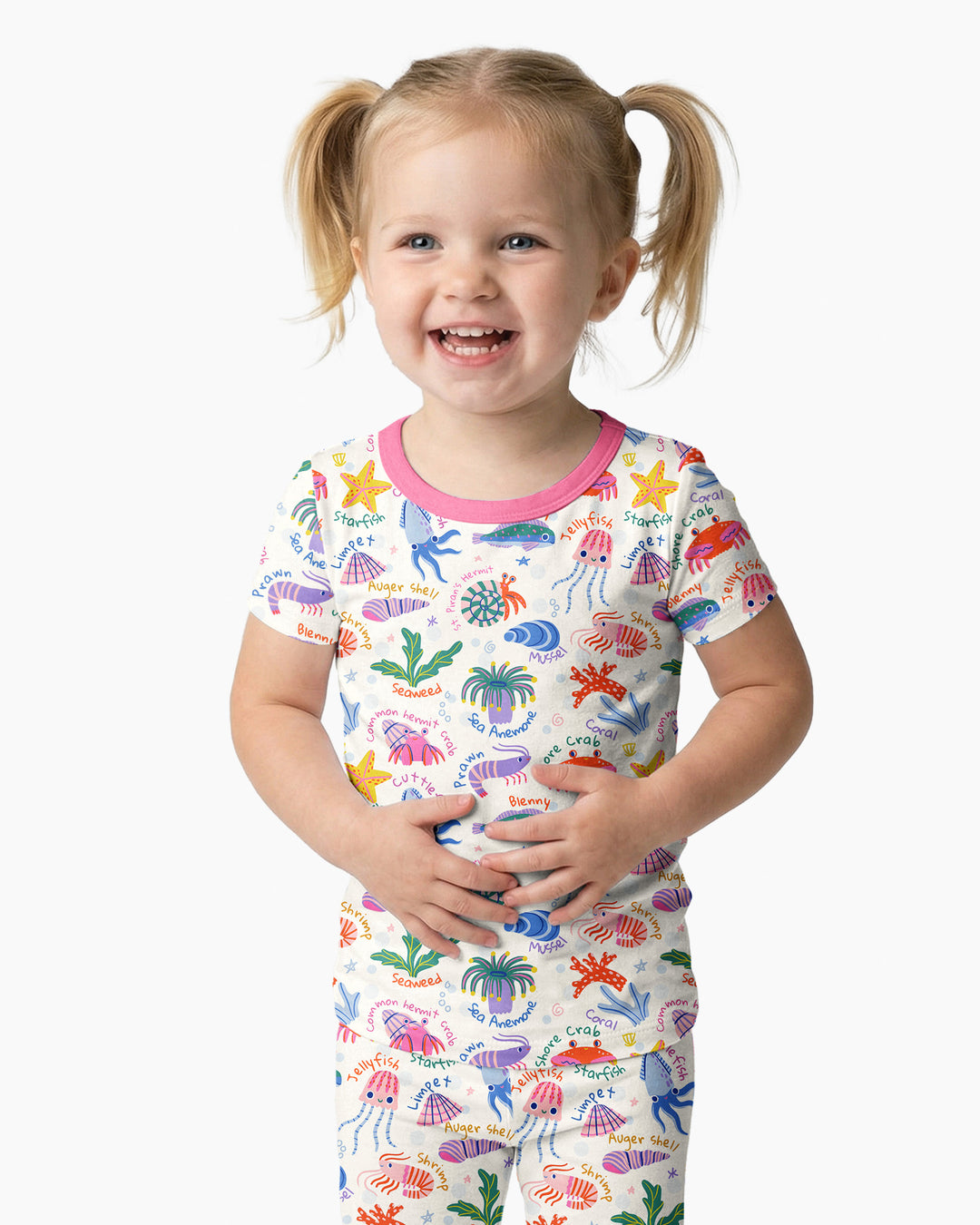 Tide Pool Pals Bamboo Two Piece Short Sleeve Pajama Set