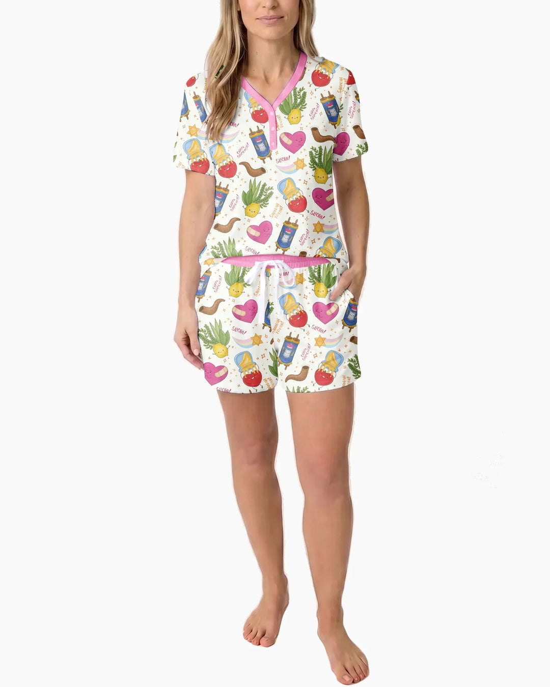 Jewish High Holidays Bamboo Women Short Sleeve Short Pajama Set