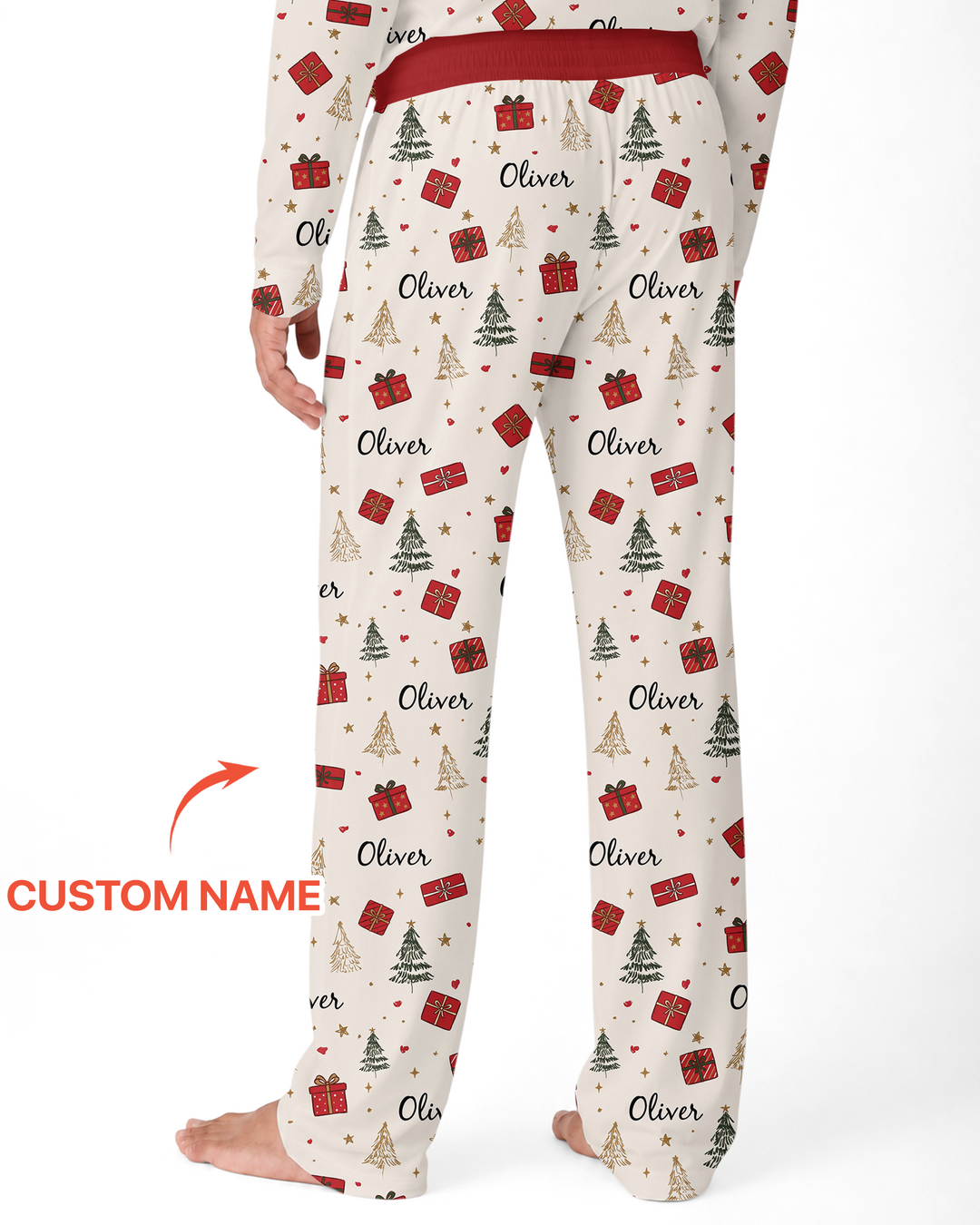 Every Knee Shall Bow Custom Name Mommy And Me Matching Bamboo Men's Pajama Set
