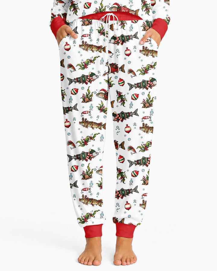 Christmas Trout Fishing Bamboo Women Pajama Set