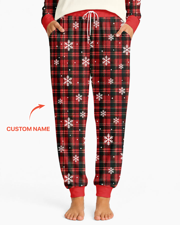 Cute Reindeer in Santa Hat Bamboo Women Pajama Set