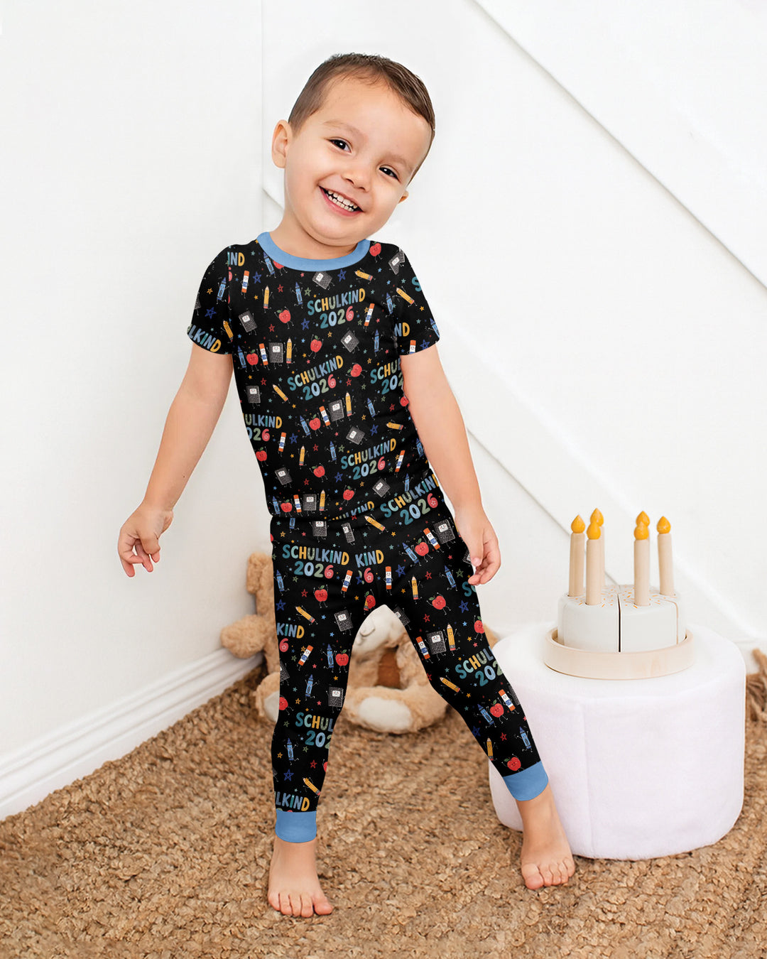 First Day Fun 2026 Bamboo Two Piece Short Sleeve Pajama Set