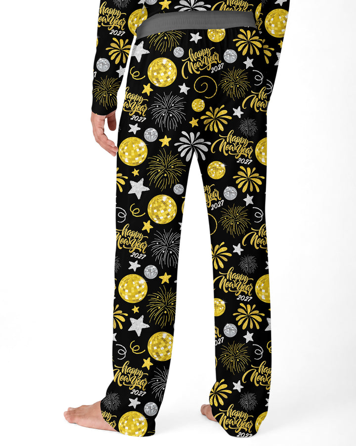 New Year's Eve Celebration Bamboo Men's Pajama Set