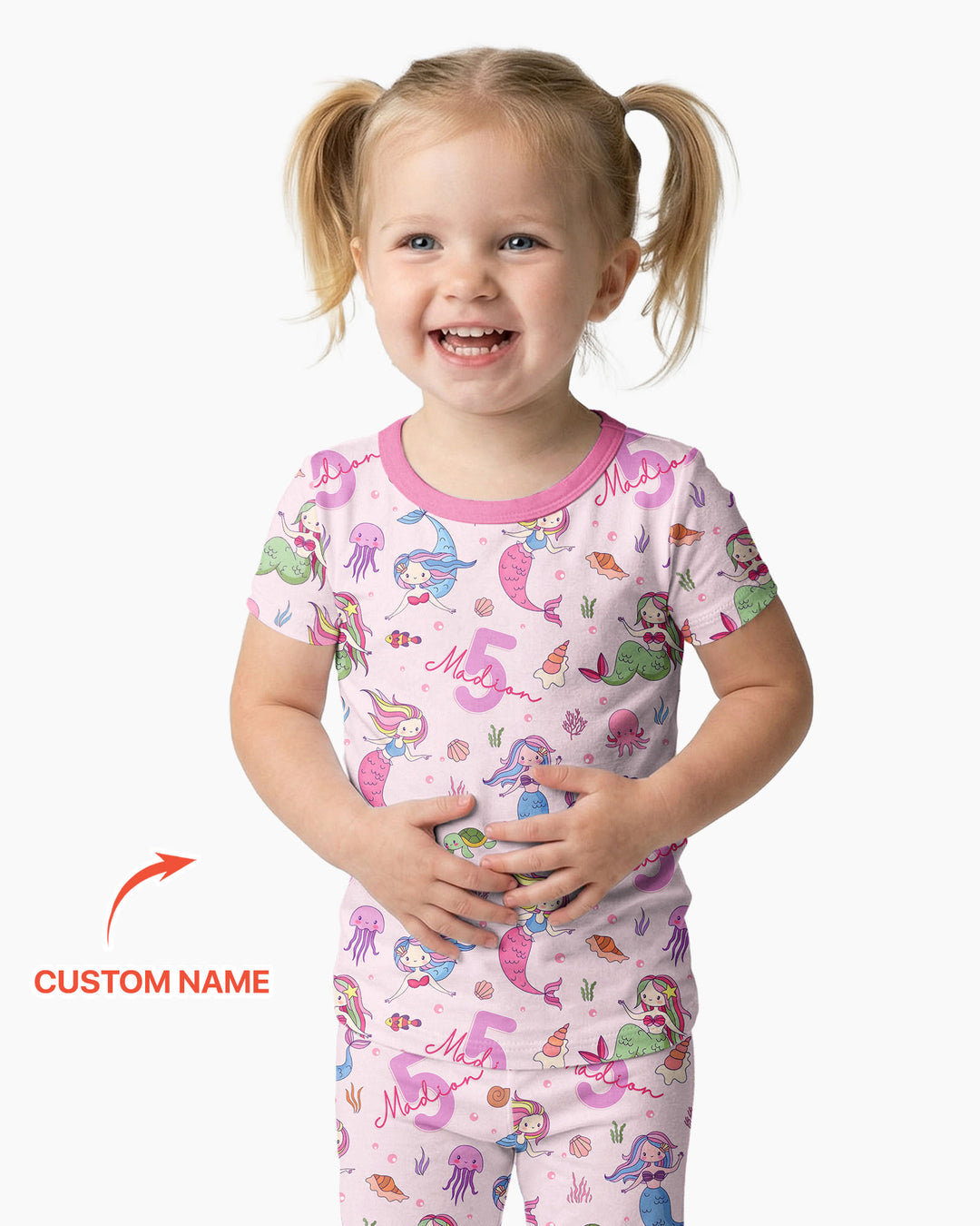 CUSTOM Template Bamboo Two Piece Short Sleeve Pyjamas Set