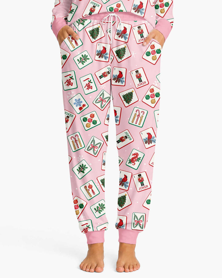 Christmas Mahjong  Bamboo Women Pajama Set