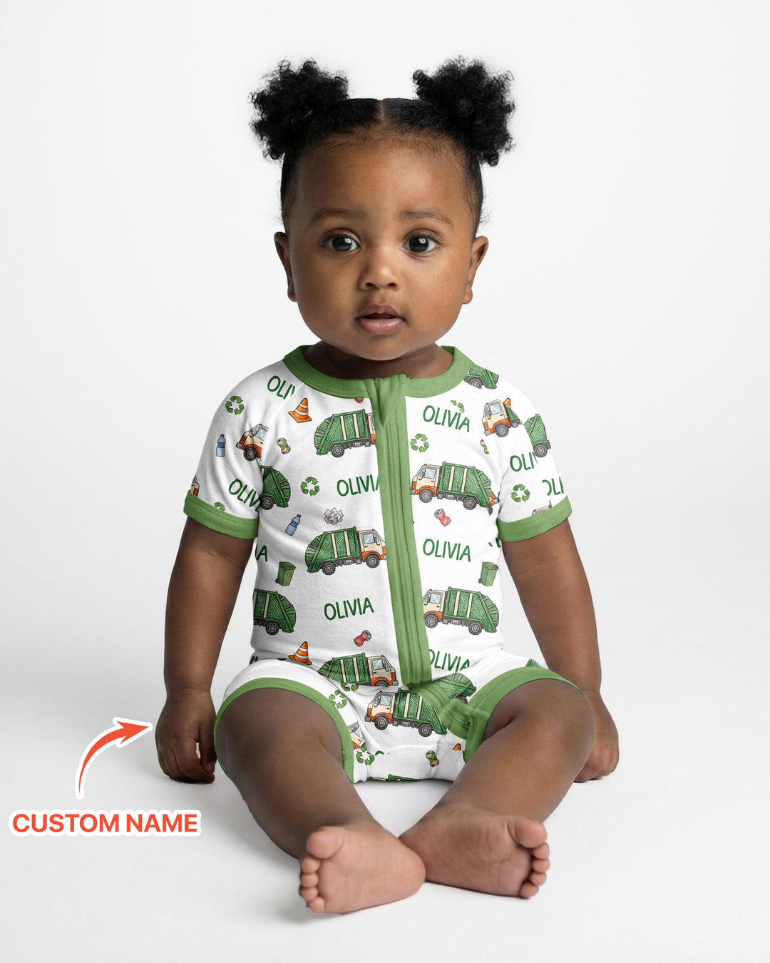 Custom Name Garbage Day Bamboo Shorty Zippy