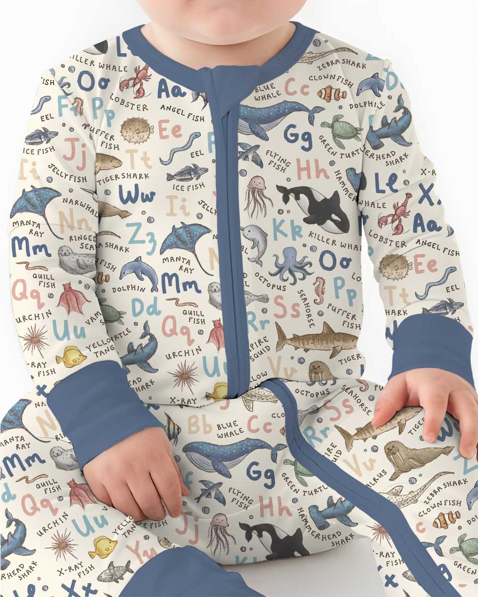 Ocean Animal Alphabet Bamboo Convertible Zippy