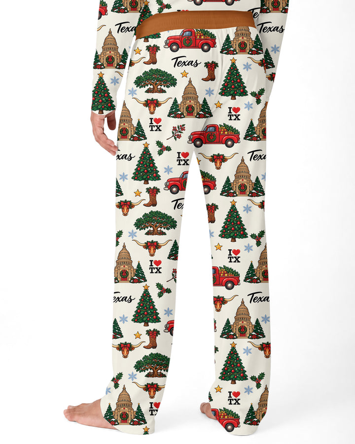 Christmas In Texas Bamboo Men's Pajama Set