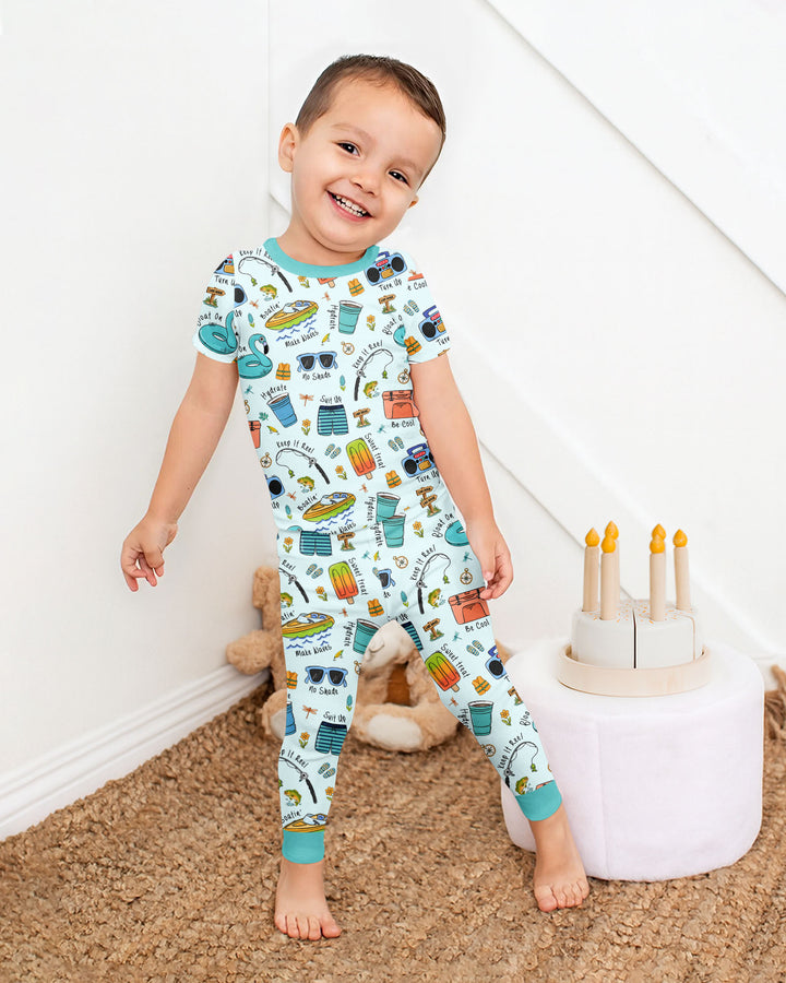 Lake Days Bamboo Two Piece Short Sleeve Pajama Set