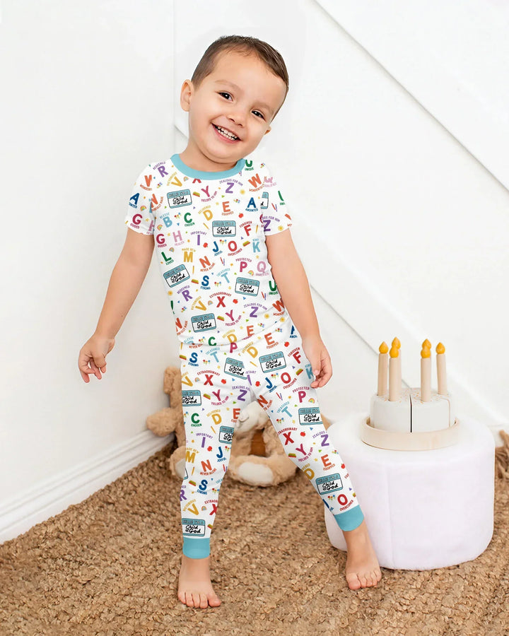I'm A Child Of God ABCs Bamboo Two Piece Short Sleeve Pajama Set