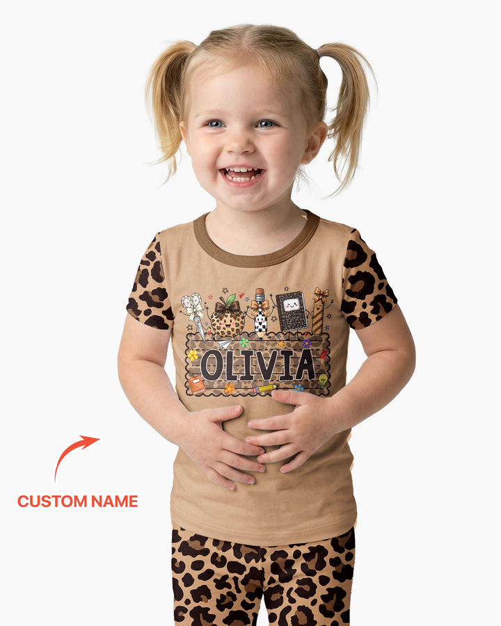 CUSTOM Template Bamboo Two Piece Short Sleeve Pyjamas Set