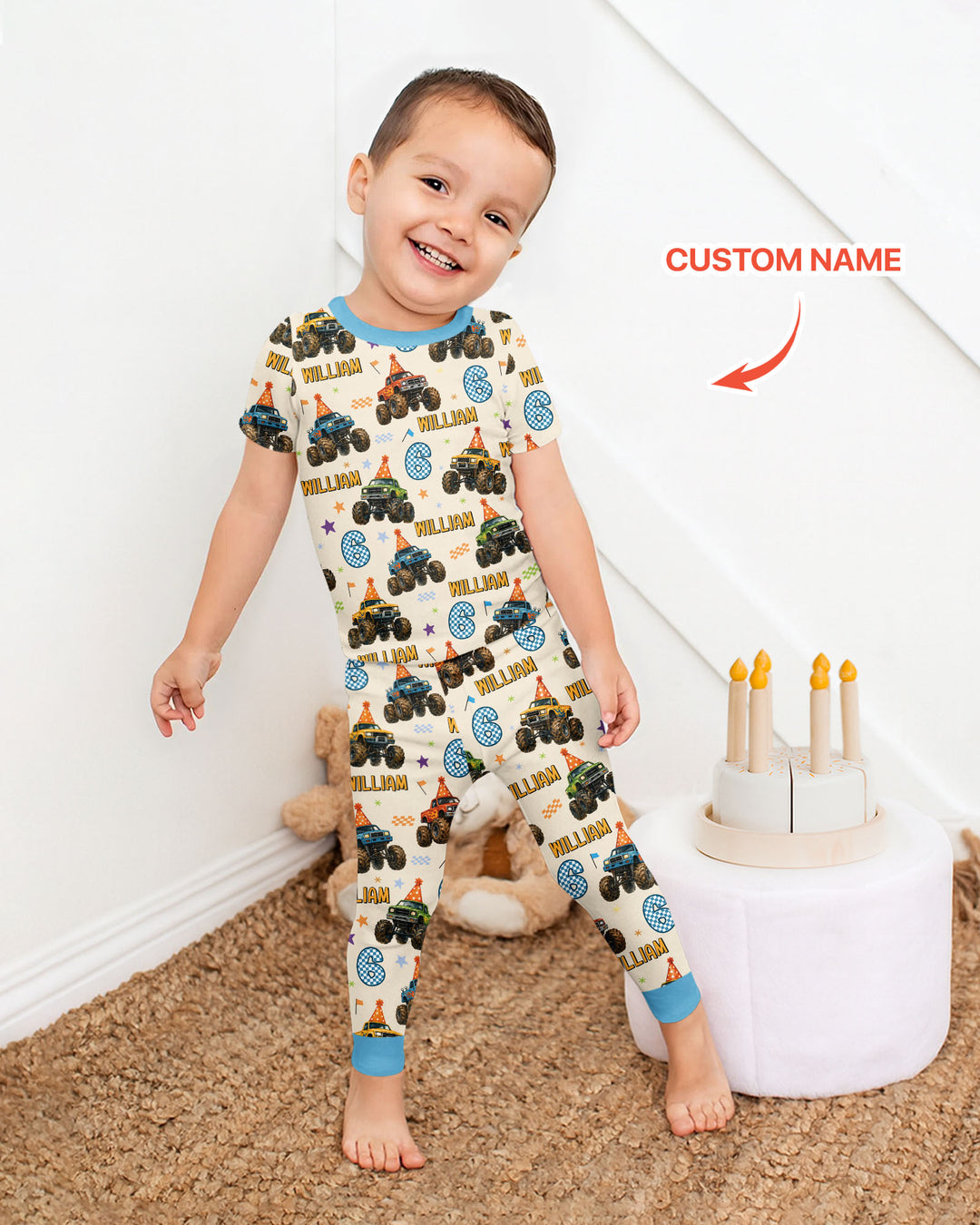 CUSTOM Template Bamboo Two Piece Short Sleeve Pyjamas Set