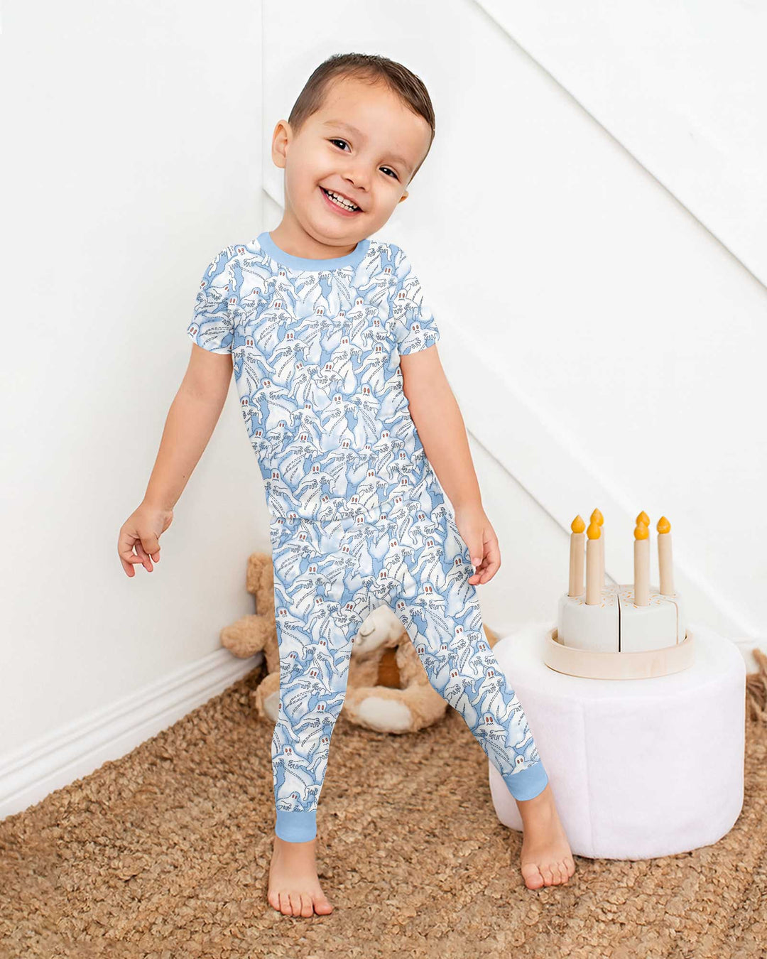 Ghostly Threads Bamboo Two Piece Short Sleeve Pajama Set