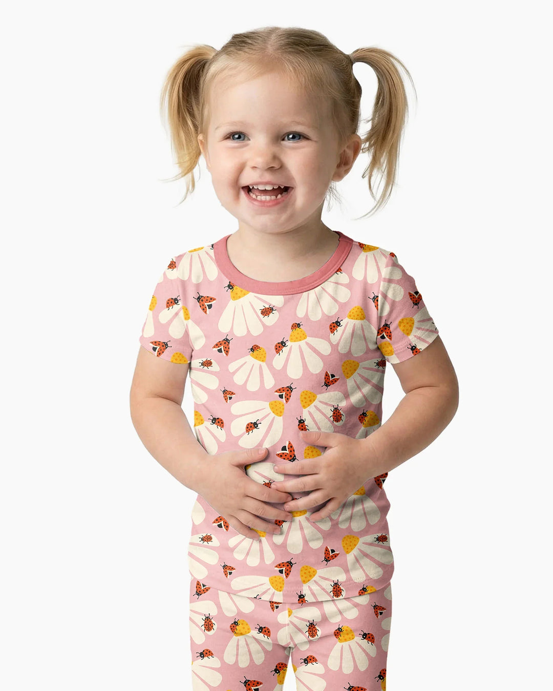 Lucky Little Bug Bamboo Two Piece Short Sleeve Pajama Set