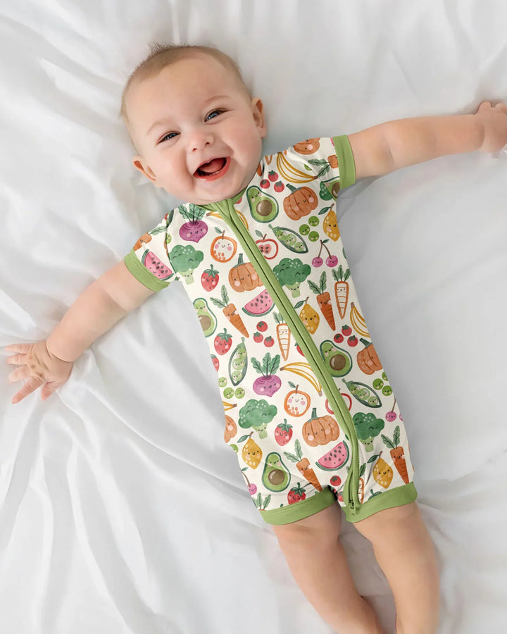Veggie Friends Family Matching Bamboo Shorty Zippy