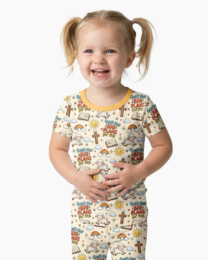 God's Got Big Plans For Me Bamboo Two Piece Short Sleeve Pajama Set