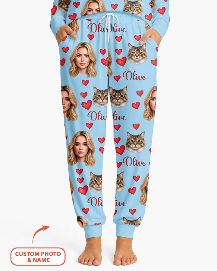 Custom Face Family Matching Bamboo Women Pajama Set