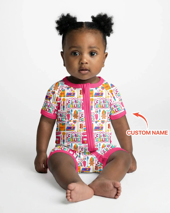 Custom Name Classroom Cuties Bamboo Shorty Zippy