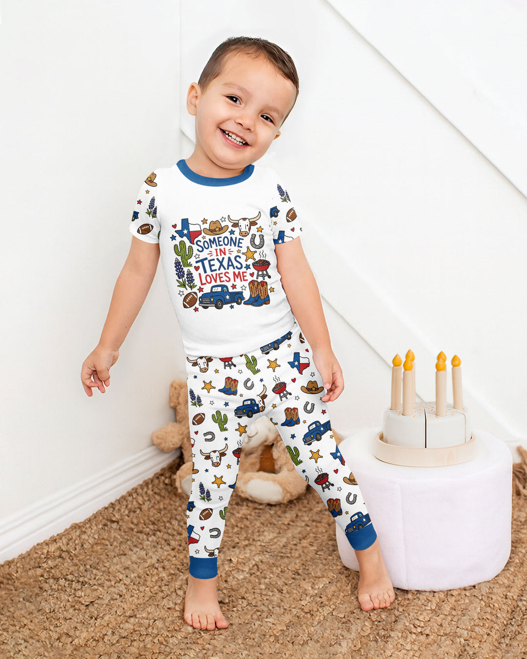 Someone in Texas Loves Me Bamboo Two Piece Short Sleeve Pajama Set