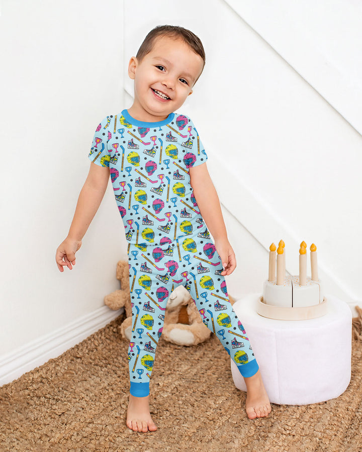 The Ice Hockey Princess Bamboo Two Piece Short Sleeve Pajama Set