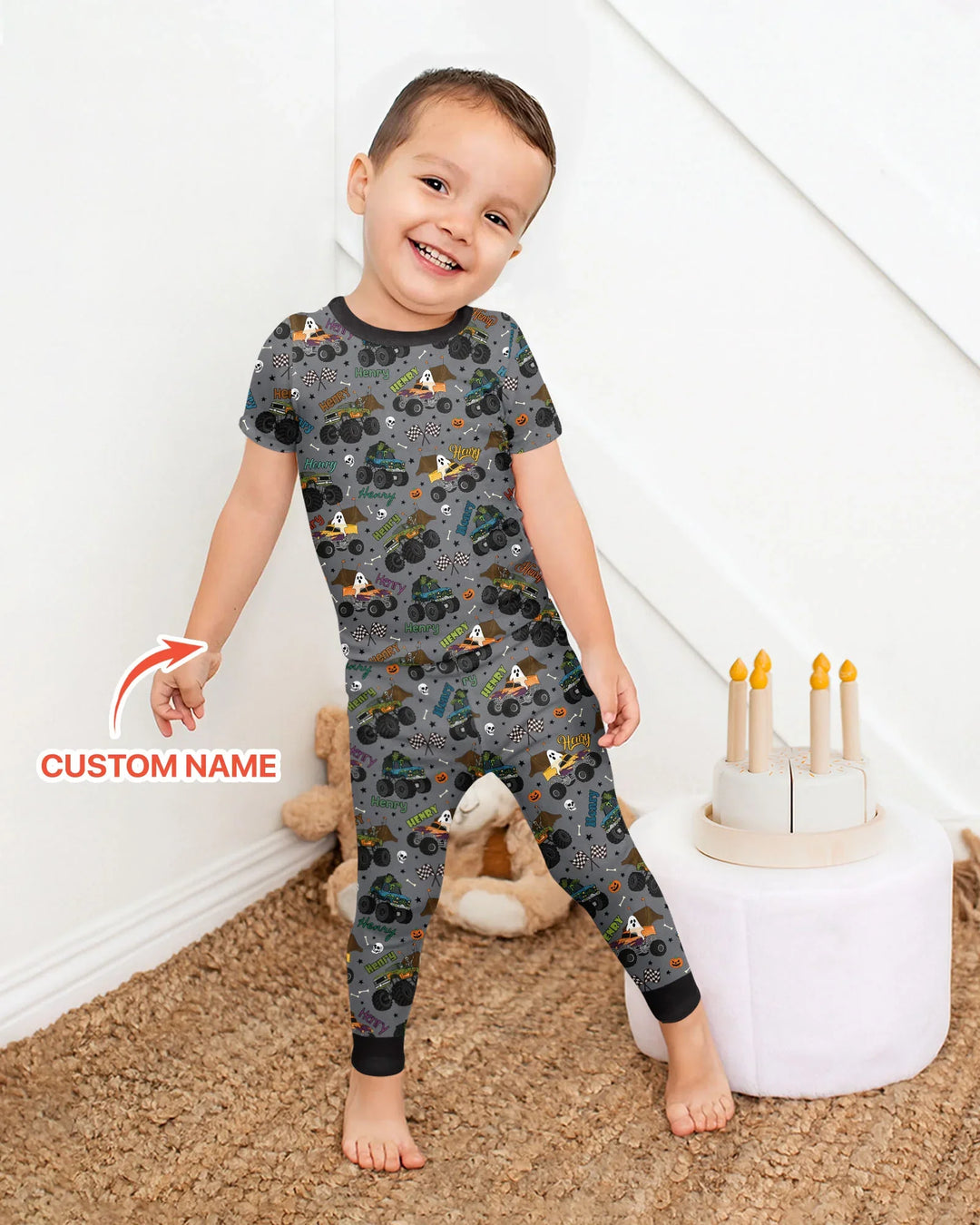 CUSTOM Template Bamboo Two Piece Short Sleeve Pyjamas Set