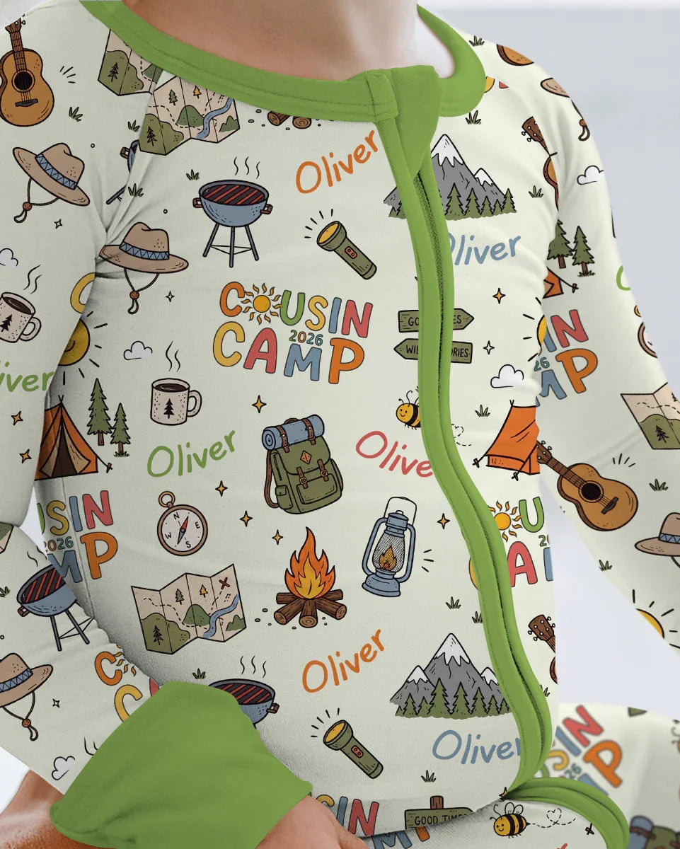 Custom Name Cousin Camp 2026Bamboo Convertible Zippy