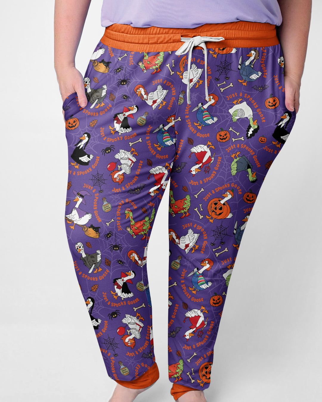 Just A Spooky Goose Family Matching Bamboo Women Pajama Set