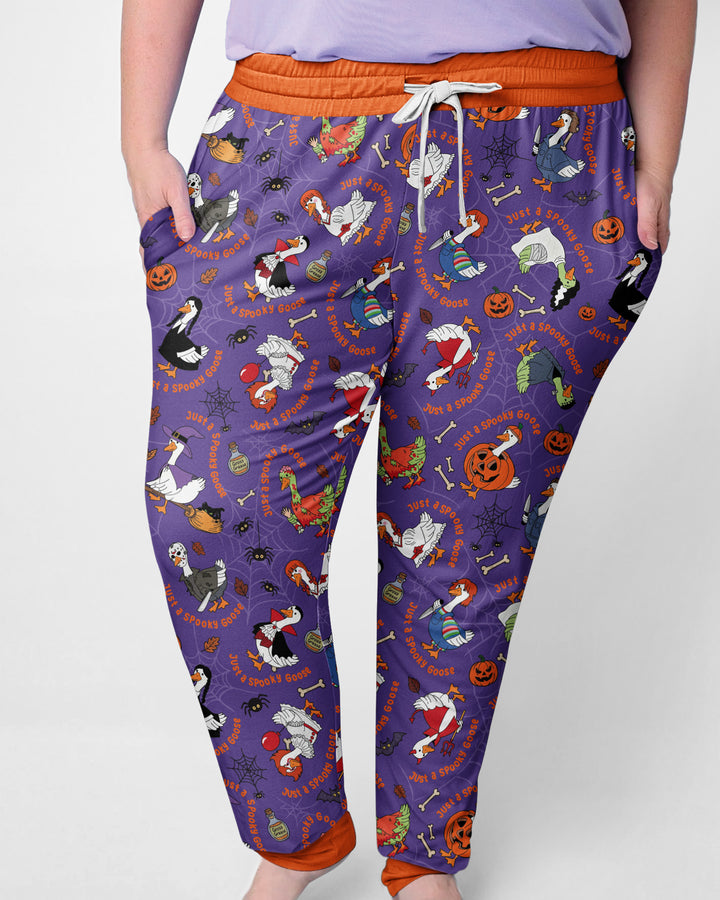 Just A Spooky Goose Family Matching Bamboo Women Pajama Set