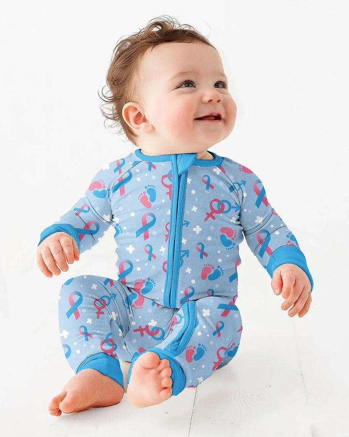 Infertility Awareness Blue and Pink Bamboo Convertible Zippy
