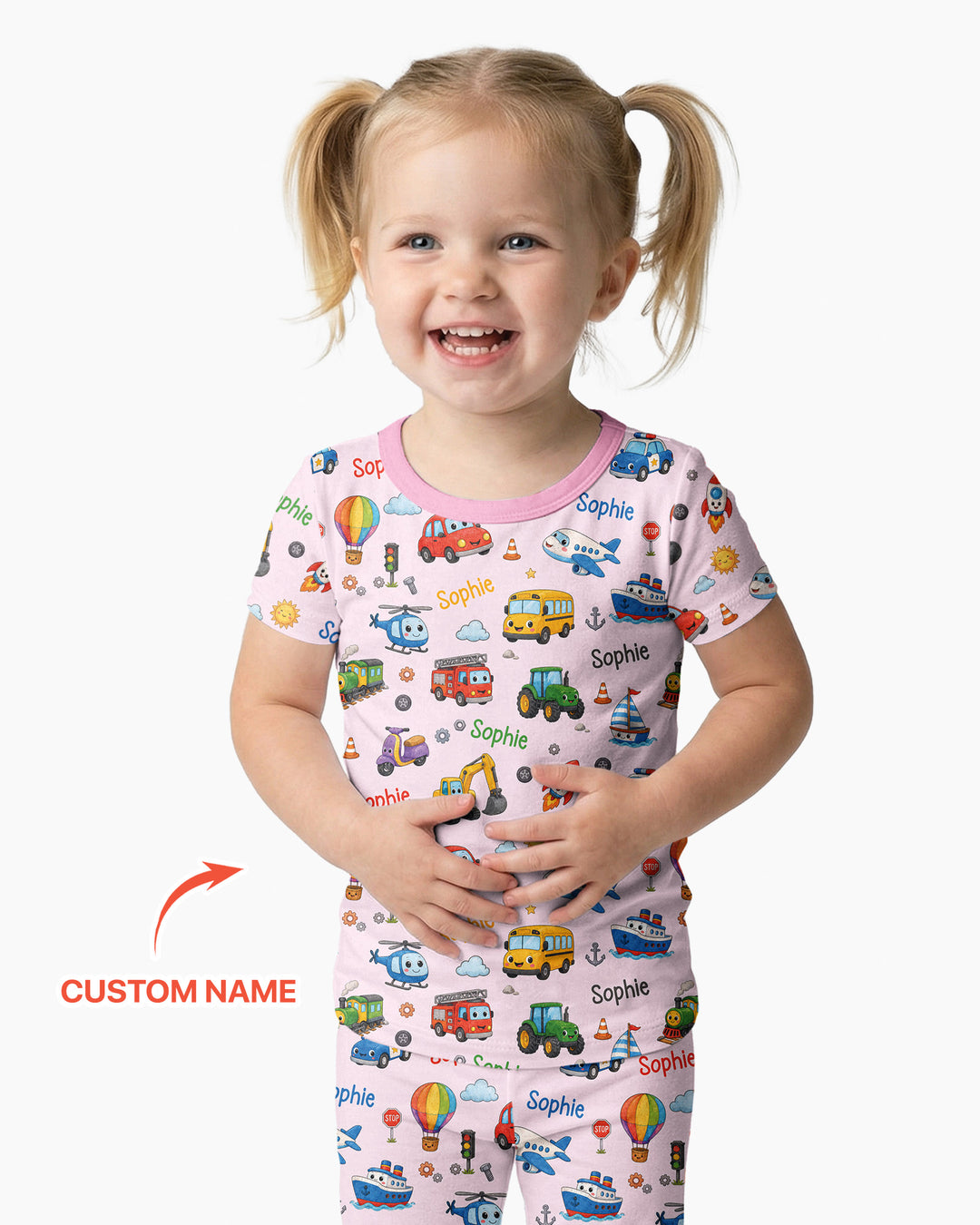 CUSTOM Template Bamboo Two Piece Short Sleeve Pyjamas Set