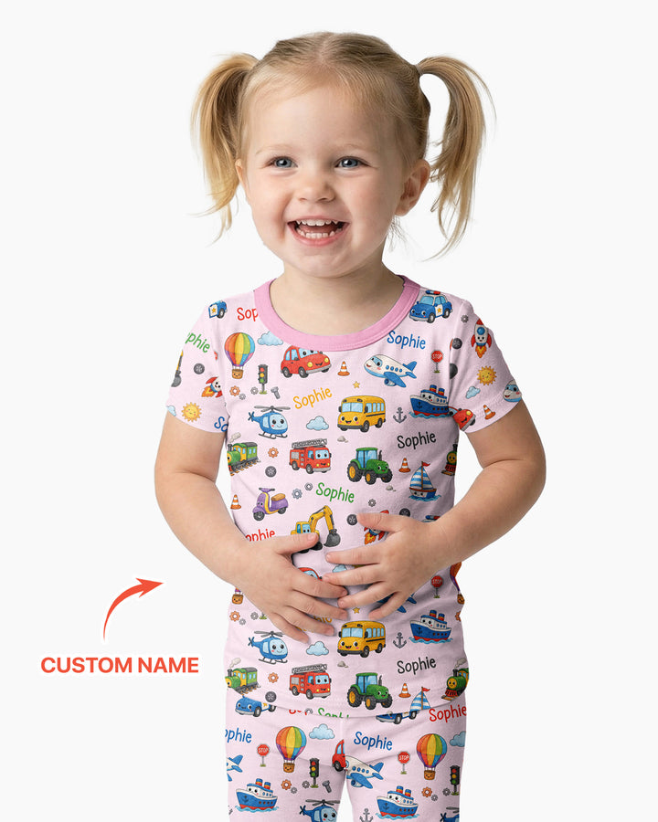 CUSTOM Template Bamboo Two Piece Short Sleeve Pyjamas Set