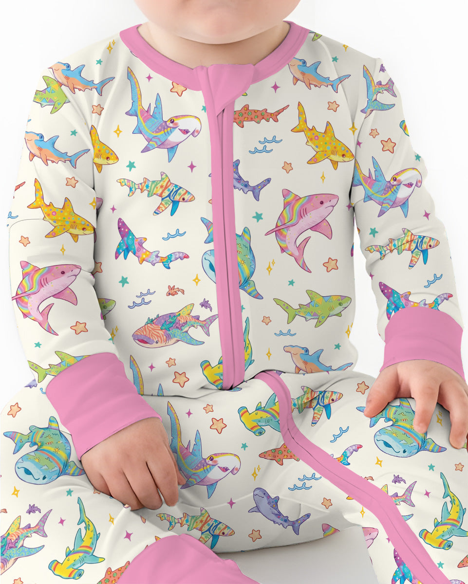 Tropical Sharks Bamboo Convertible Zippy