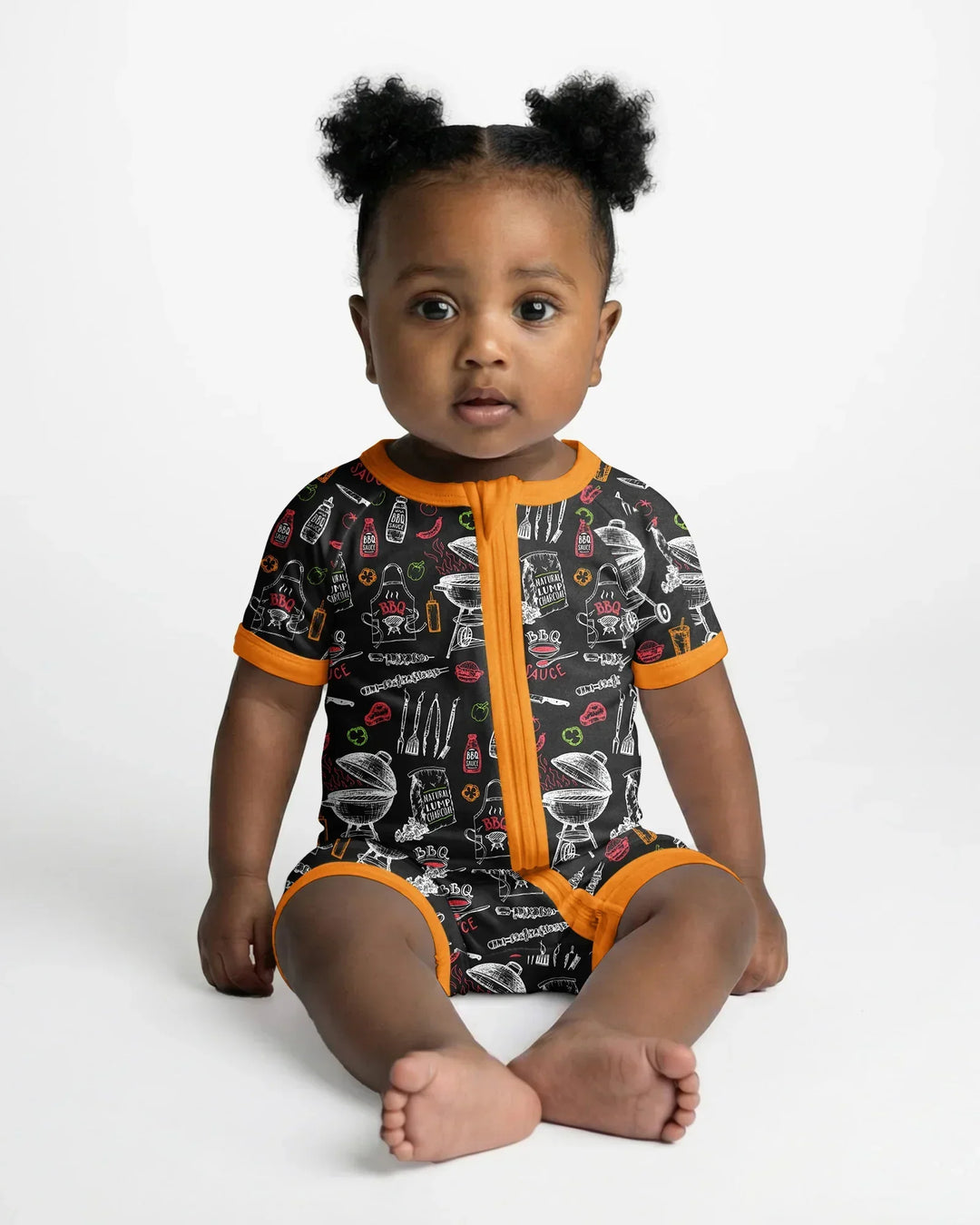 Backyard BBQ Party Family Matching Bamboo Shorty Zippy