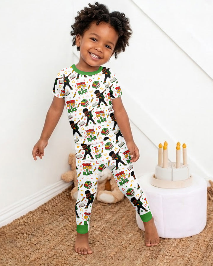 Black Boy Young Gifted & Black Bamboo Two Piece Short Sleeve Pajama Set