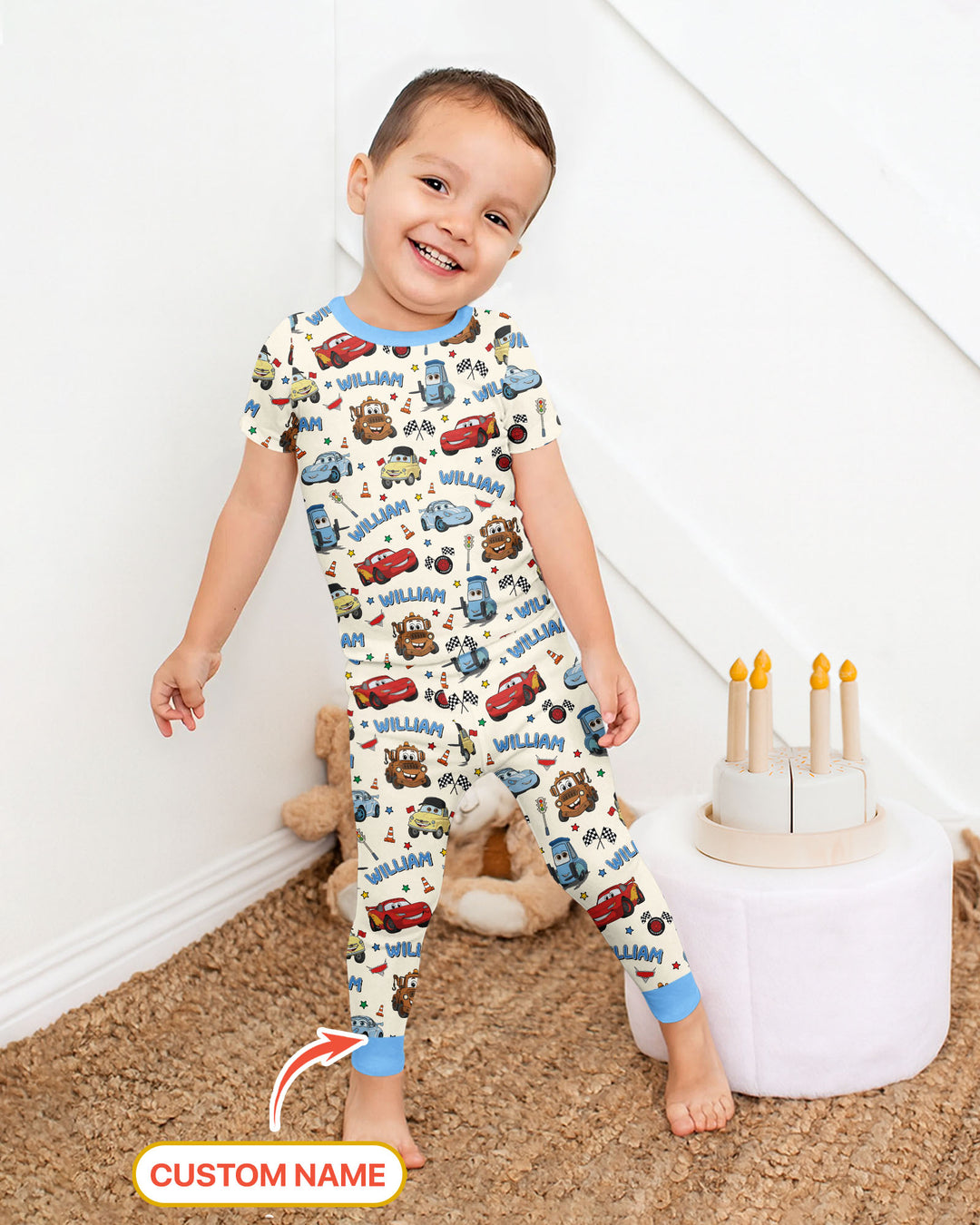 CUSTOM Template Bamboo Two Piece Short Sleeve Pyjamas Set