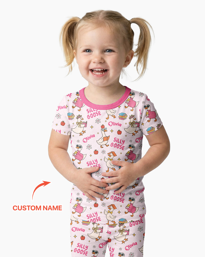 CUSTOM Template Bamboo Two Piece Short Sleeve Pyjamas Set