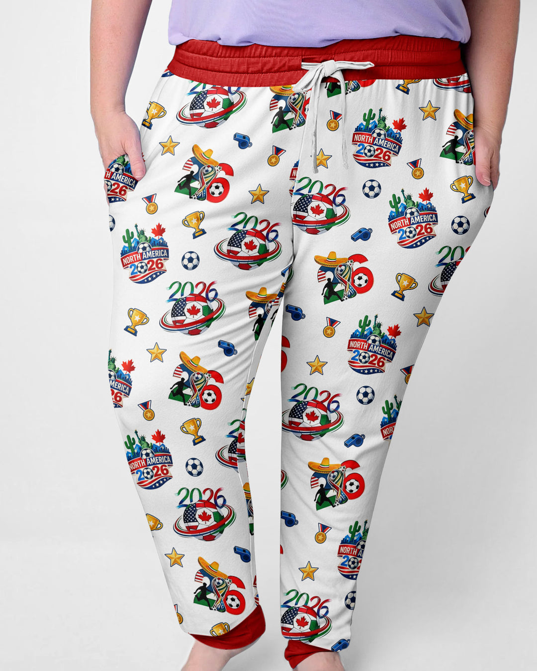 World Soccer North America 2026 Family Matching Bamboo Women Pajama Set