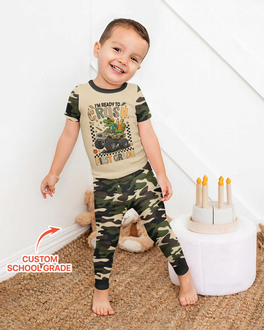 CUSTOM Template Bamboo Two Piece Short Sleeve Pyjamas Set